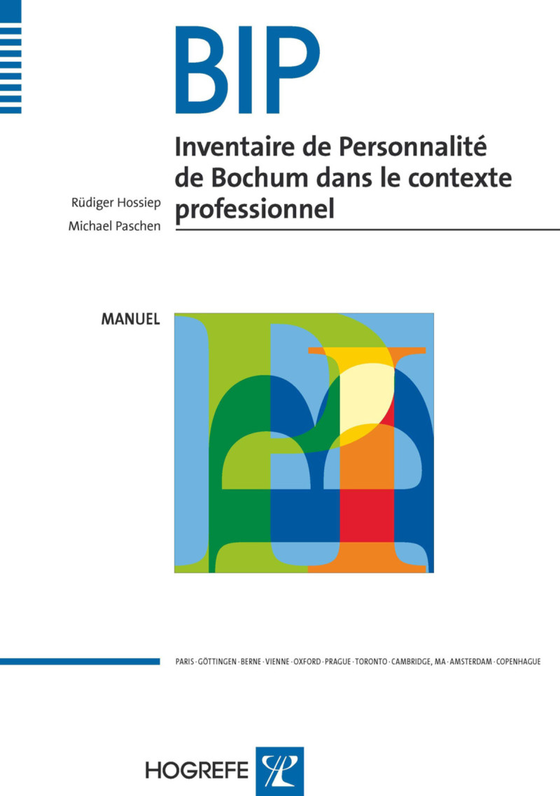 Test complet (Manuel, Manuel à l'usage des praticiens, 10 Questionnaires d'auto-évaluation, 25 Feuilles de réponses autoscorables, 25 Feuilles de profil d'auto-évaluation, 10 Dossiers de restitution, 10 Questionnaires d'évaluation par autrui, 10 Feuilles