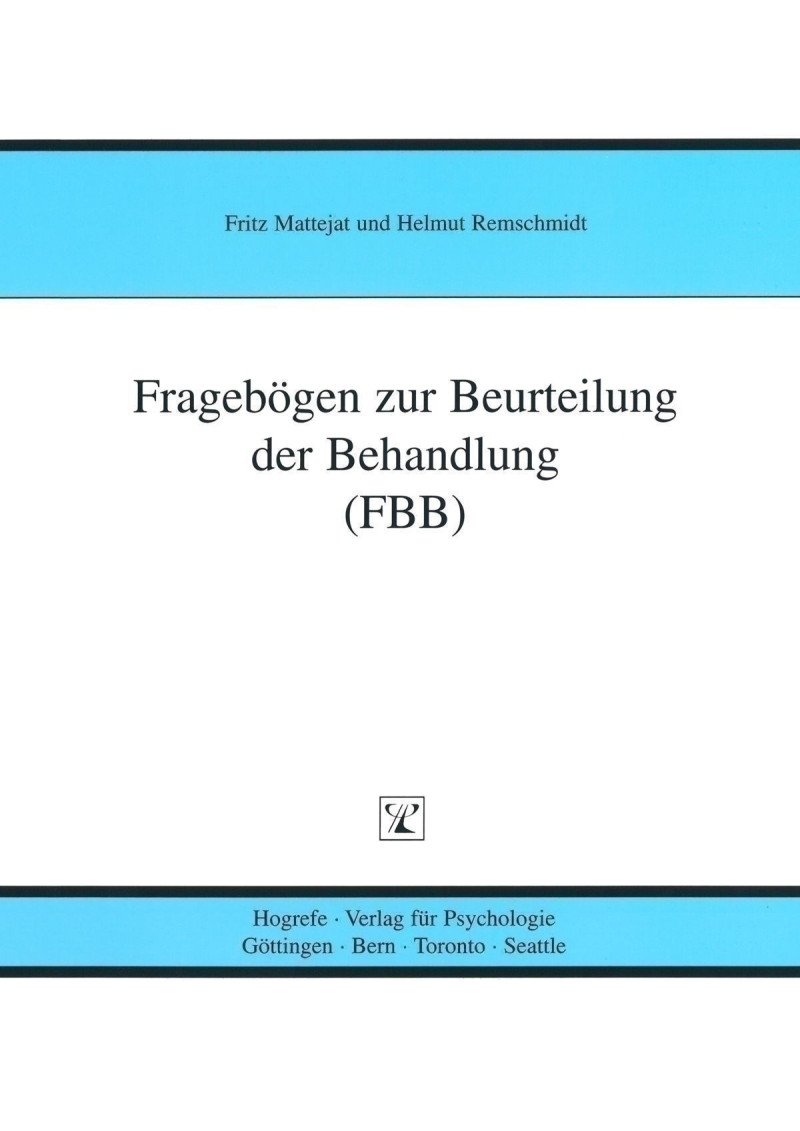Disyps-iii Fbb-adhs Beurteilungsbogen Auswertung FBB - Fragebogen zur Beurteilung der Behandlung | Testzentrale