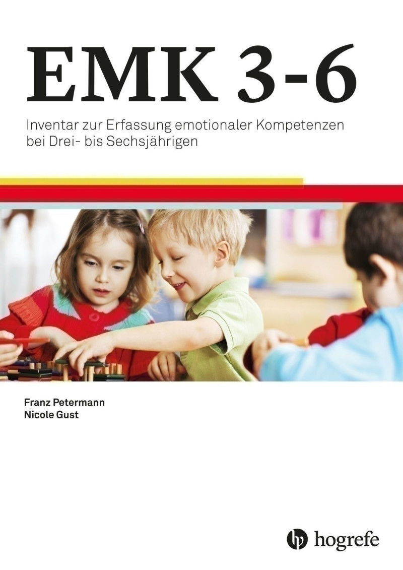 Test komplett bestehend aus: Manual, Stimulusbuch, 10 Protokollbogen, 10 Auswertungsbogen, Holzfigurenset, Geschenktasche, 10 Fragebogen EMK-Screening, 10 Auswertungsbogen EMK-Screening, Schablone EMK-Screening, 10 Stickerblätter und Mappe