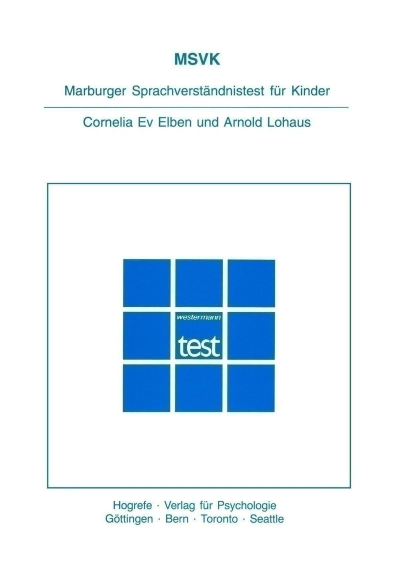 Test komplett bestehend aus: Handanweisung, 5 Testheften, 5 Auswertungsprotokollheften und Mappe