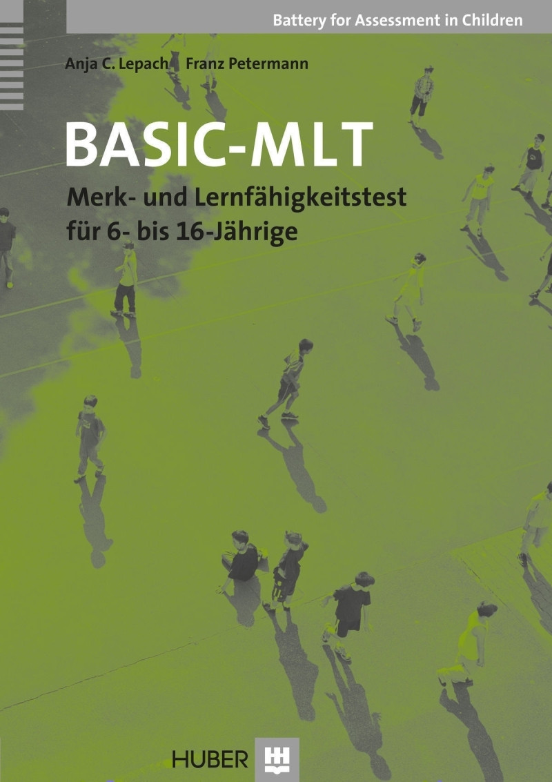 Test komplett, bestehend aus: Manual, Stimulusbücher 1 - 4, 25 Protokollbogen, Audio-CD, Audio-CD Alternativversion, Geometrische Formen, Farbkarten, Raster 3 x 3 Felder, Raster 4 x 4 Felder, Buchstütze und Box